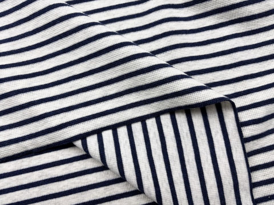 30/TOPオートミール杢Ｘネイビー杢ミニワッフルボーダー