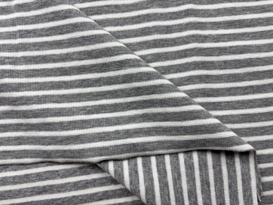 30/TOPグレー杢Ｘオフミニワッフルボーダー