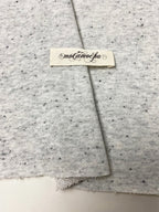 30/-TOP杢ネップ裏毛ニット グレー杢白晒