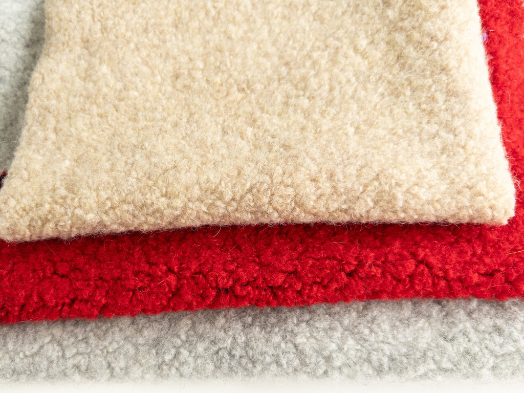 [moca Premium]リッチウールパイル レッド
