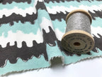 24/-CM裏毛ニット アイスクリームボーダー柄チョコミント