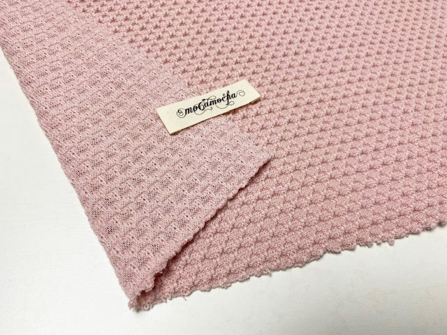ハニカムジャガードニット　スモーキーピンク