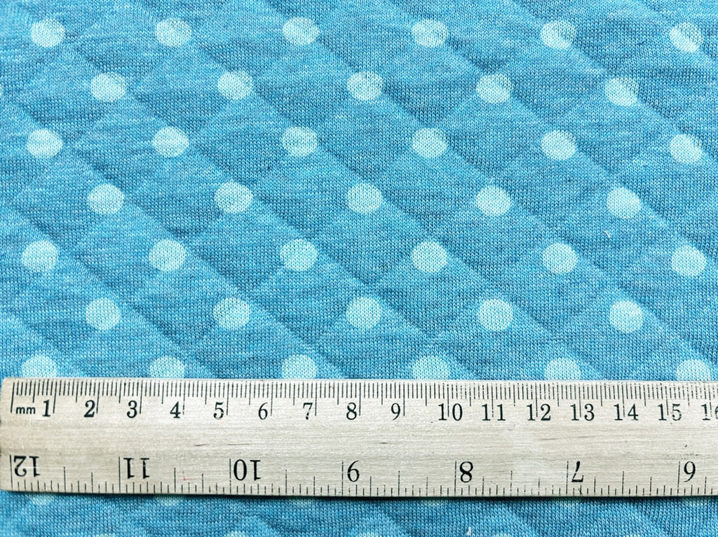 【数量限定】30/TOPキルトドット柄 サックス