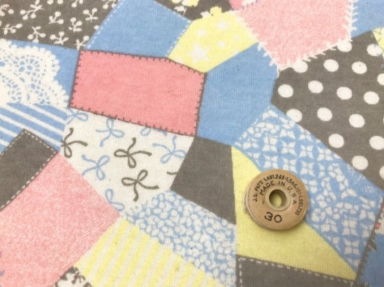 40/-CMプレーティング天竺ニット カントリーパッチ柄ベイビー