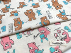 【カート戻し】kuma&kuma柄30/CMプレーティング天竺 シェルピンク×ターコイズ