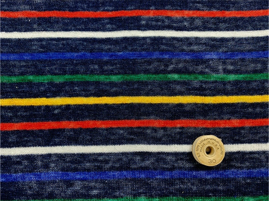 レインボーマルチボーダー ネイビーベース