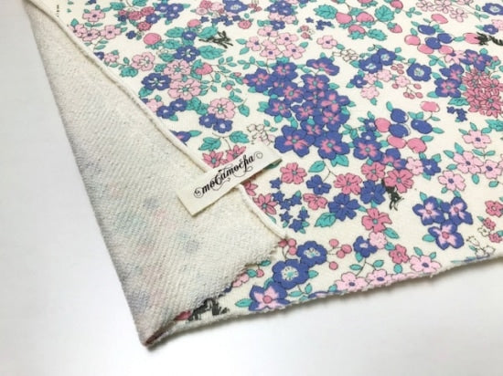 24/-CM裏毛ニット フルーツカシェモア柄ナイトミスト