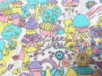 40/10裏毛ニット スイートガーデン柄エクリュ×シュガー